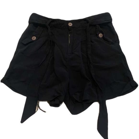 Ardene Pants - 3/$15 Ardene Black High Waisted Shorts with Belt & Pockets - Women's Small